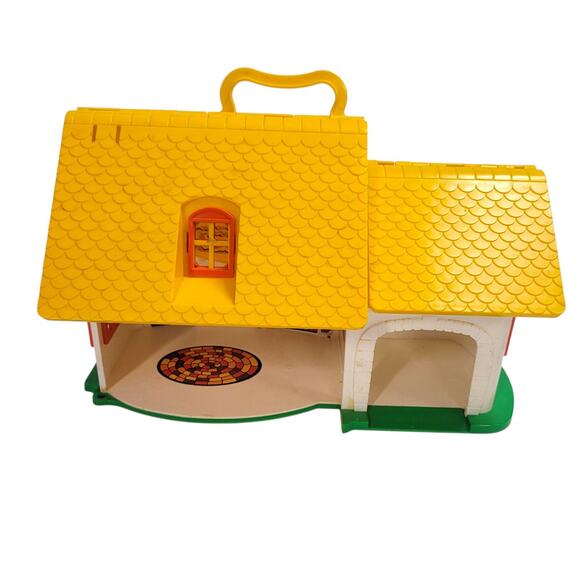 Playskool Hasbro Weebles Wobbles Cottage House Vintage 1973 Yellow White - Picture 1 of 15